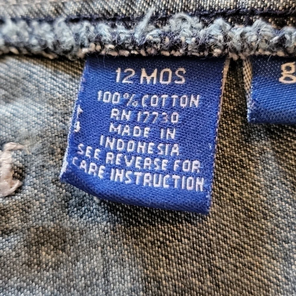 Genuine Kids from OshKosh size 12 months denim overalls